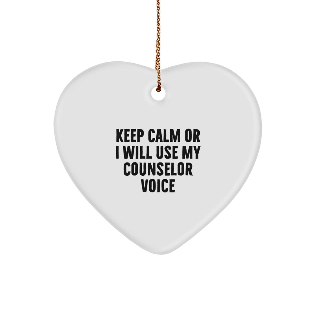 Counselor Christmas Ornament Gift Treasure for Family - Keep Calm Tone - Image 1