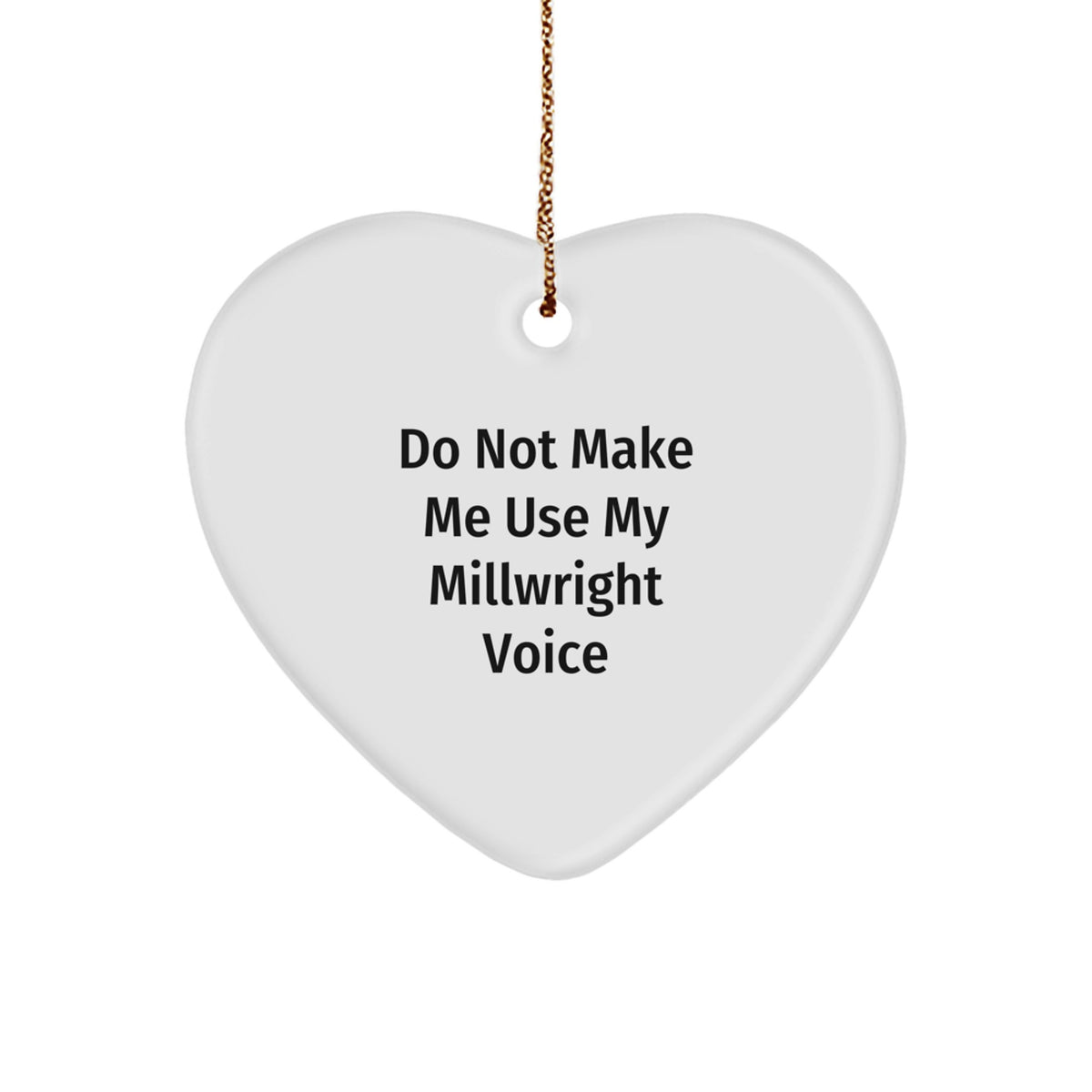 Millwright Heart Ornament for Family Treasure Christmas Present Gift - Image 1