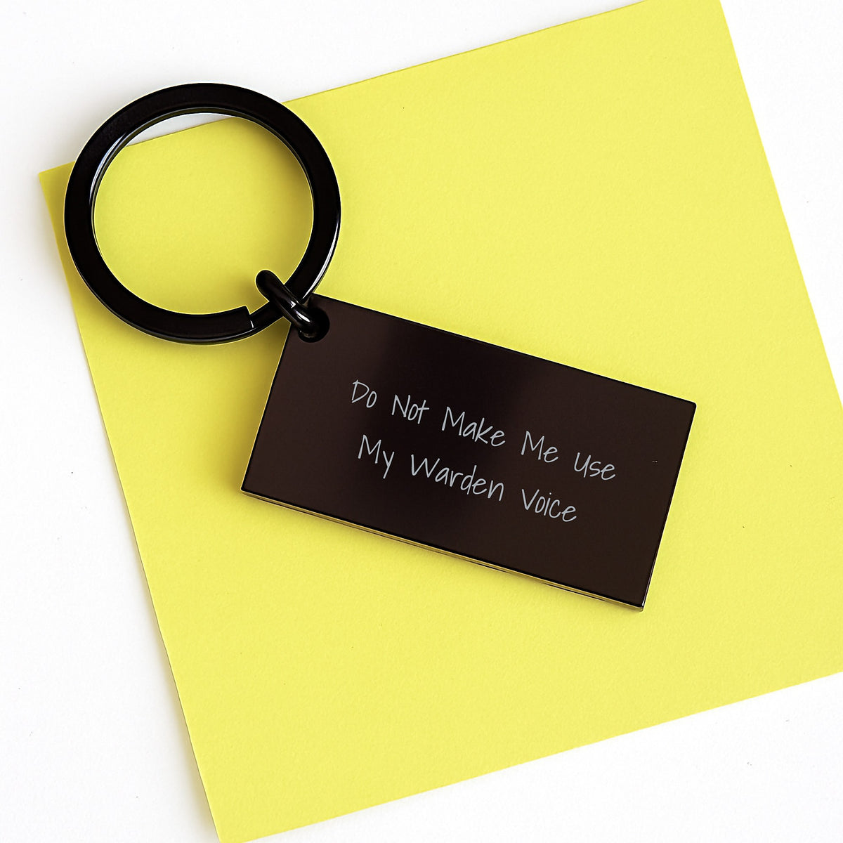 Christmas Gift for Her - Do Not Make Me Use My Warden Voice Keychain - Image 3