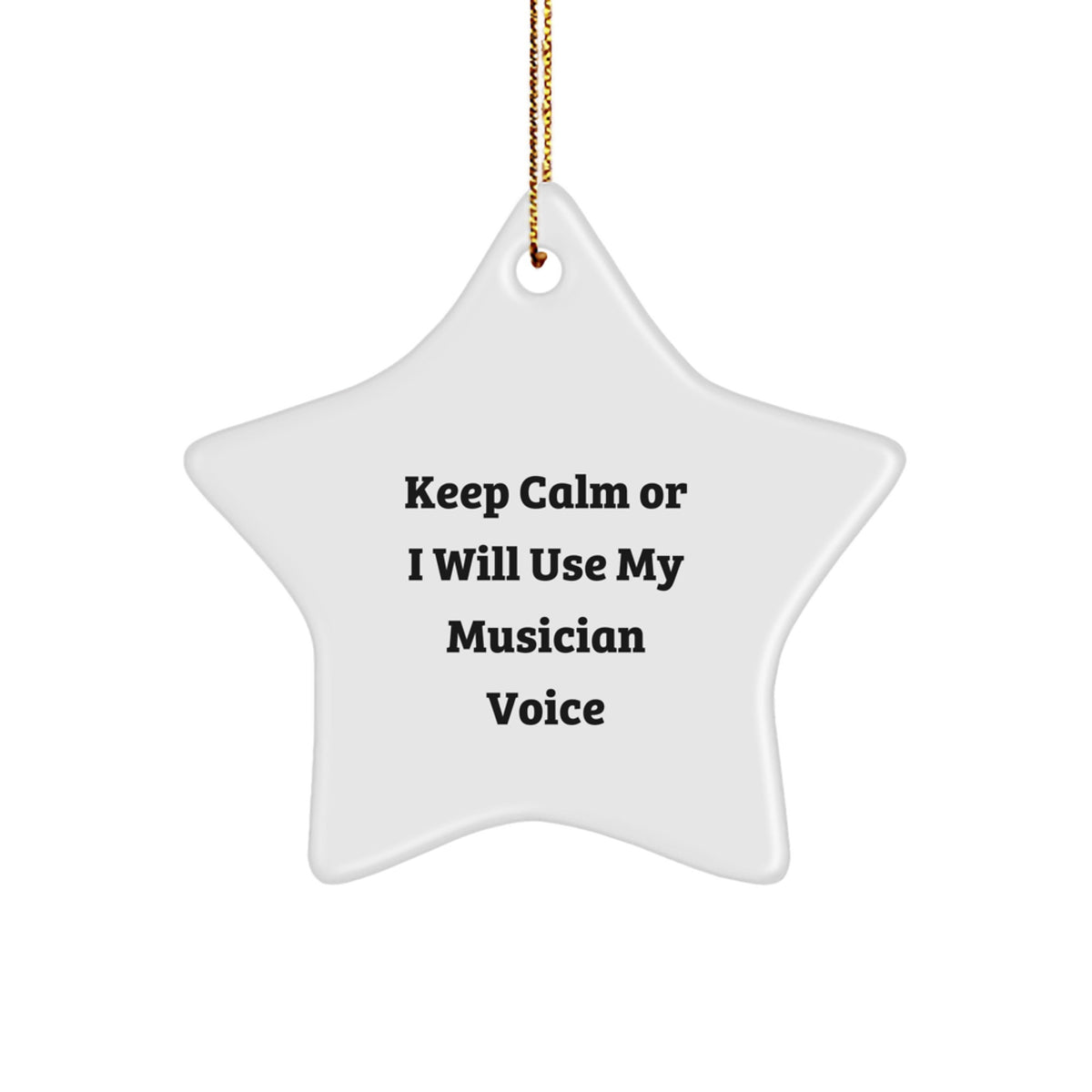 Musician Christmas Ornament Gift for Him - Keep Calm Tone Keepsake - Image 1