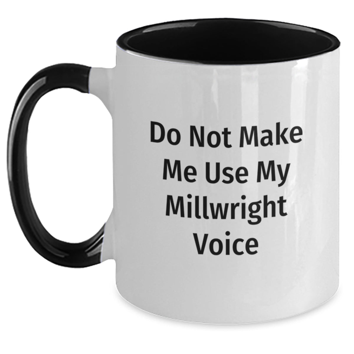 Millwright Two Tone Mug for Him 11oz Black & White Christmas Gift - Main