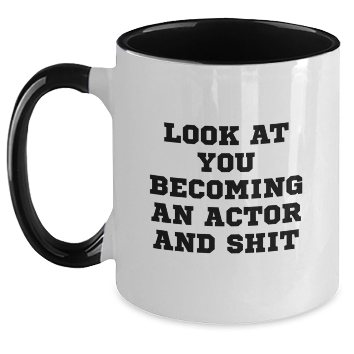 Actor Keepsake Two Tone Mug for Him – Black & White – Christmas Gift - Main