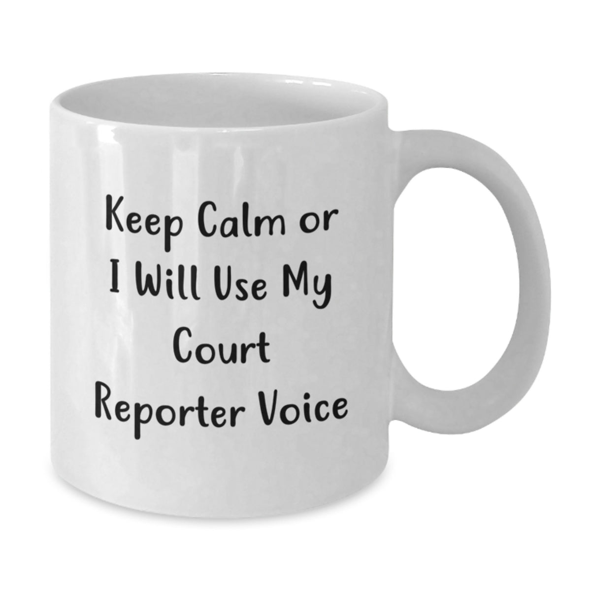 Christmas Gift for Her - Keep Calm Court Reporter Voice Mug Present - Additional
