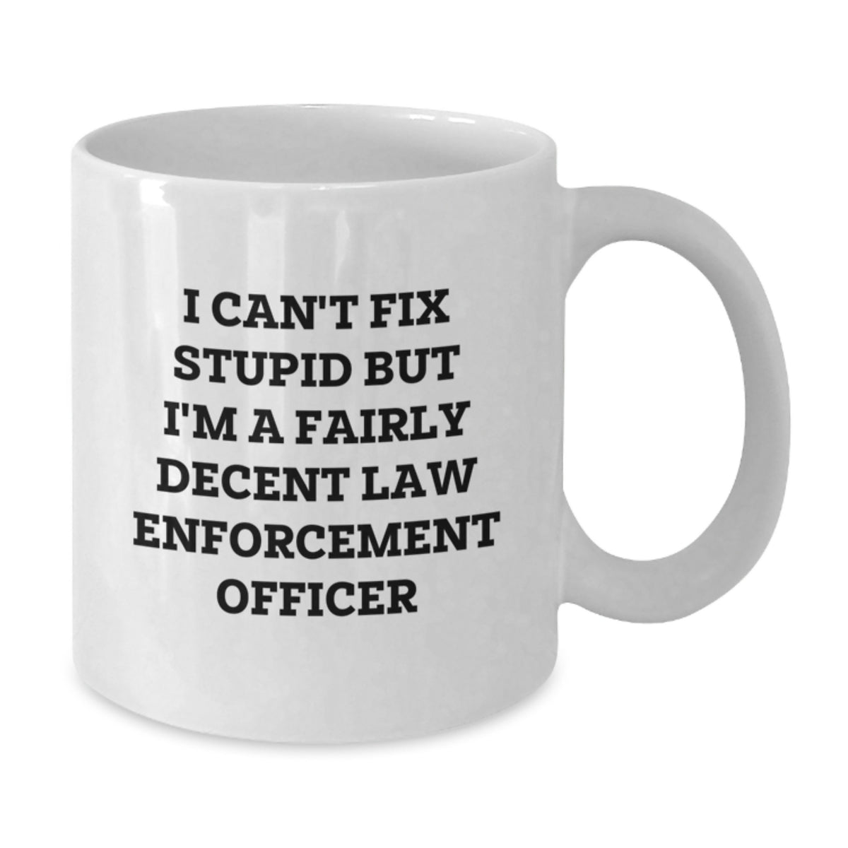 Christmas Gift for Law Enforcement Officer - I Can't Fix Stupid Present - Additional