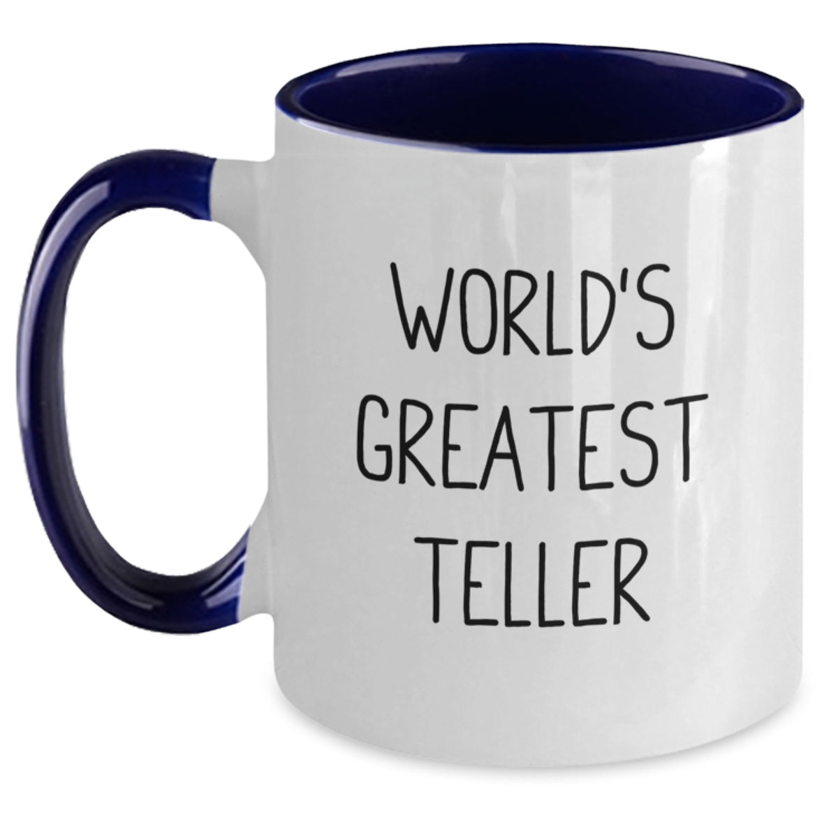 Teller Gift for Him - World's Greatest Teller Keepsake Two Tone Coffee - Main