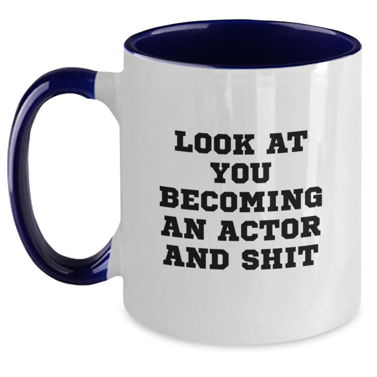 Actor Keepsake Two Tone Mug for Him – Black & White – Christmas Gift - Main