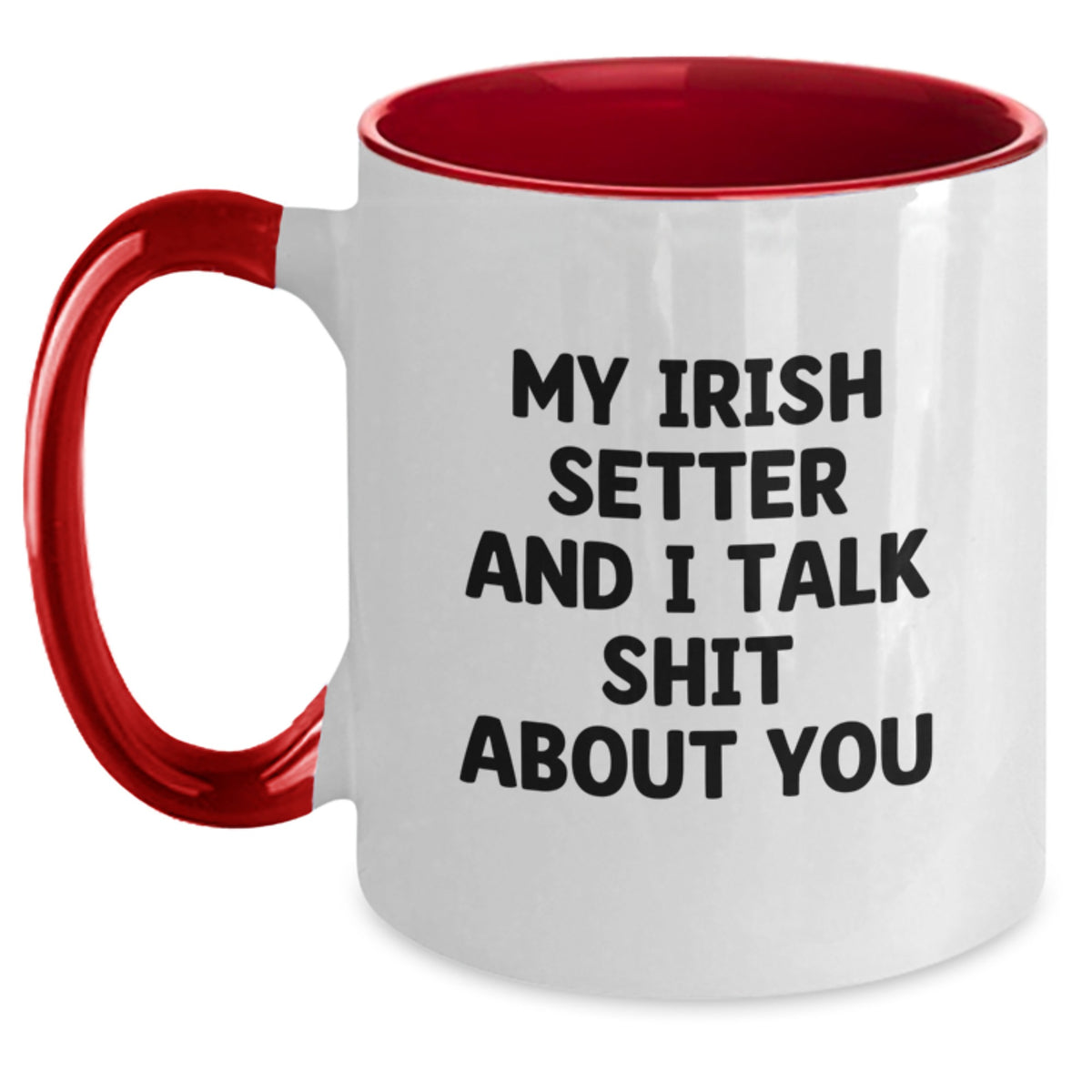 Christmas Gift for Her Playful Irish Setter Quote Coffee Mug - Main