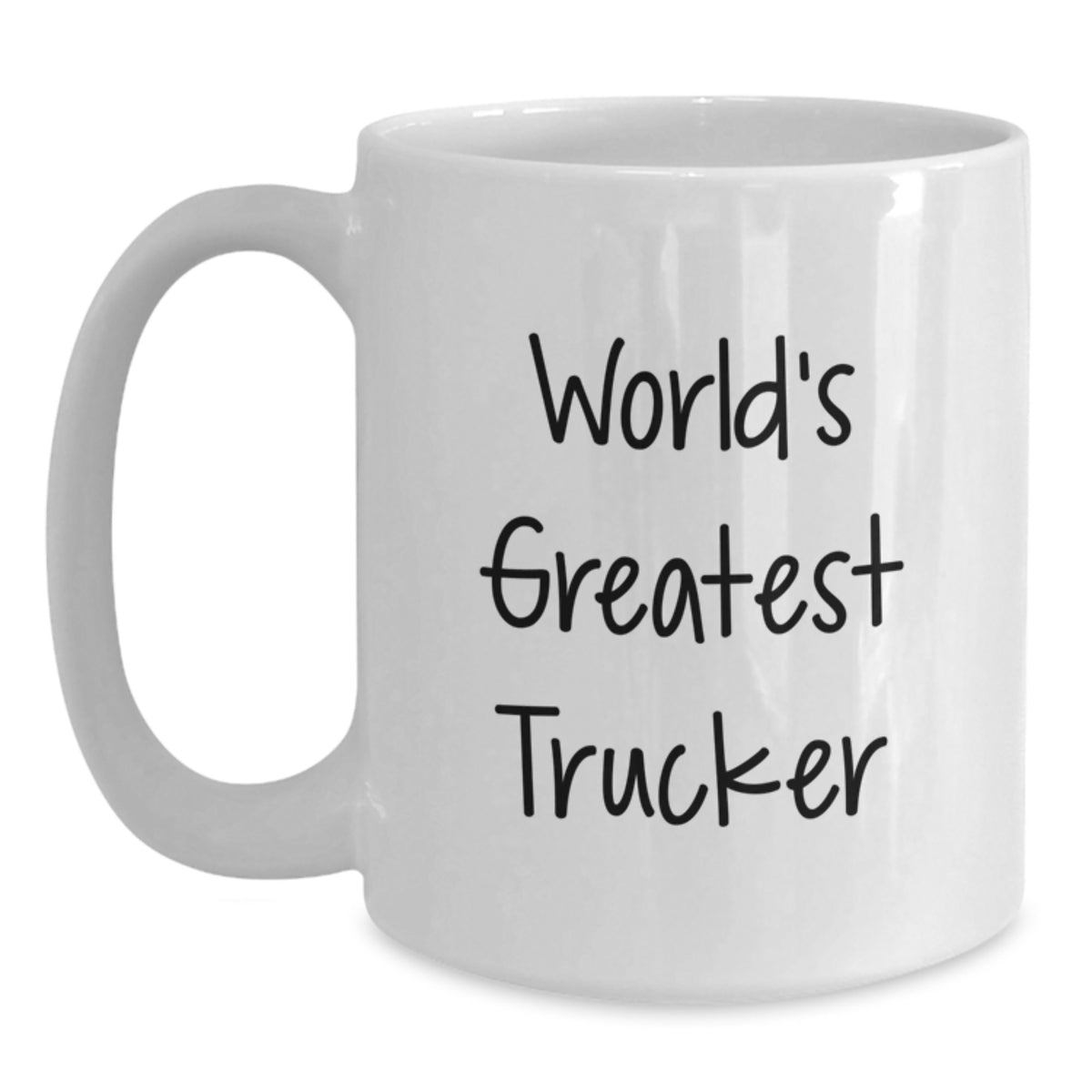 Christmas Gift for Her World's Greatest Trucker Present Coffee Mug - Main