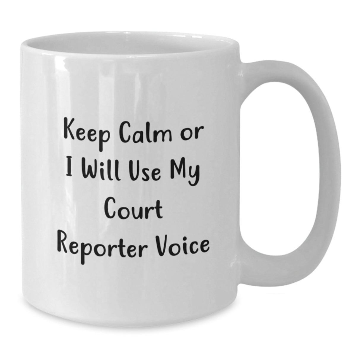 Christmas Gift for Her - Keep Calm Court Reporter Voice Mug Present - Additional