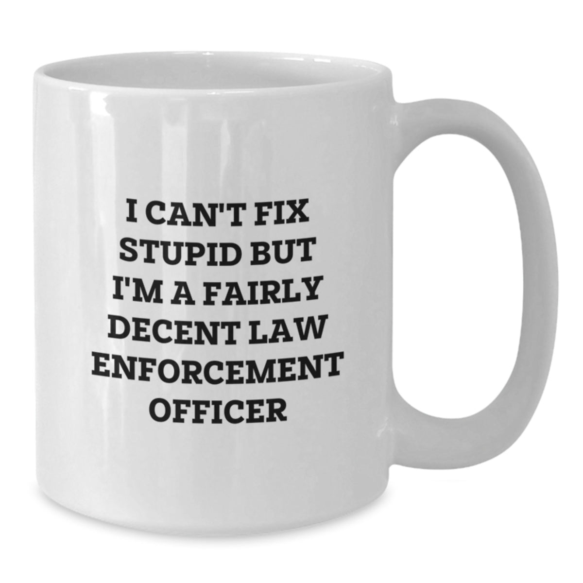 Christmas Gift for Law Enforcement Officer - I Can't Fix Stupid Present - Additional