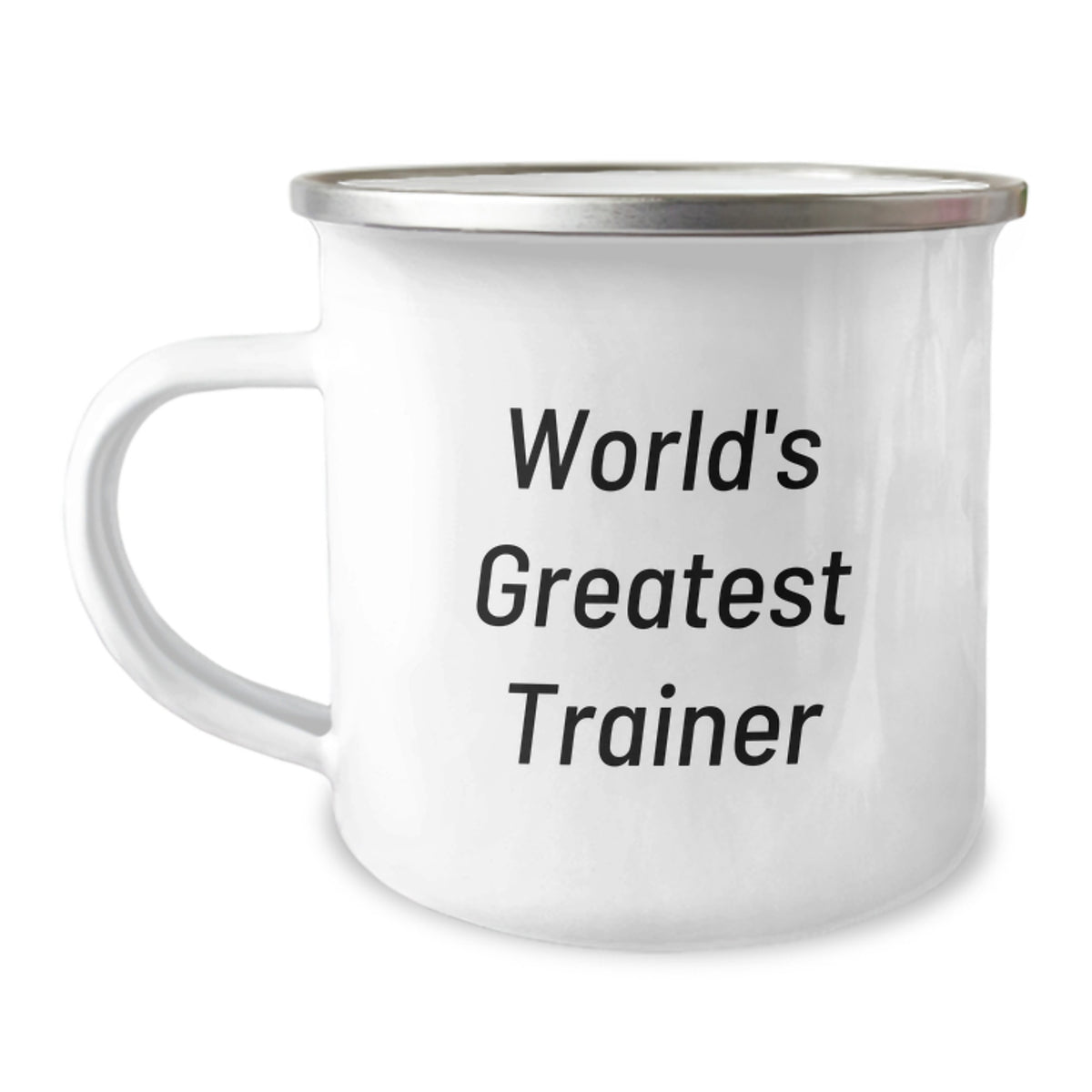 Trainer Gift for Him - World's Greatest Trainer Keepsake Camping Mug - Image 1