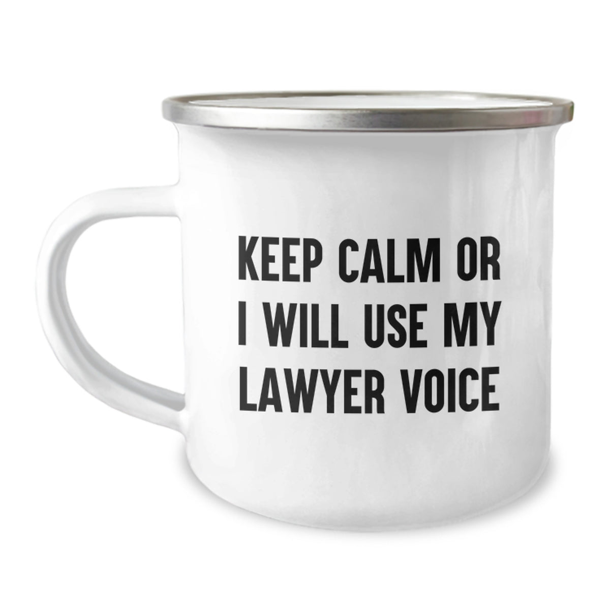 Christmas Gift for Her - Keep Calm Lawyer Voice Camping Mug Present - Image 1