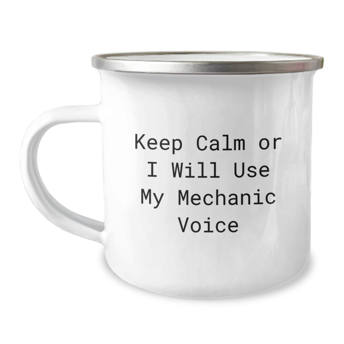 Christmas Gift for Her - Keep Calm Mechanic Voice Camping Mug - Image 1