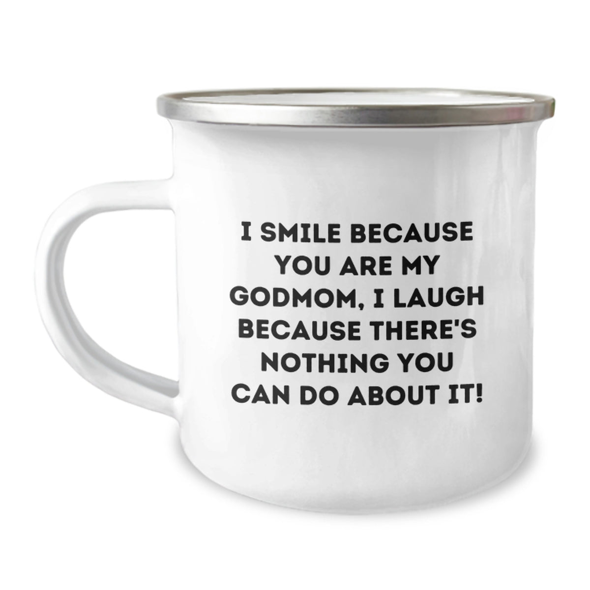 Godmom Gift Playful Quote Camping Mug - A Joyful Keepsake For Her - Image 1