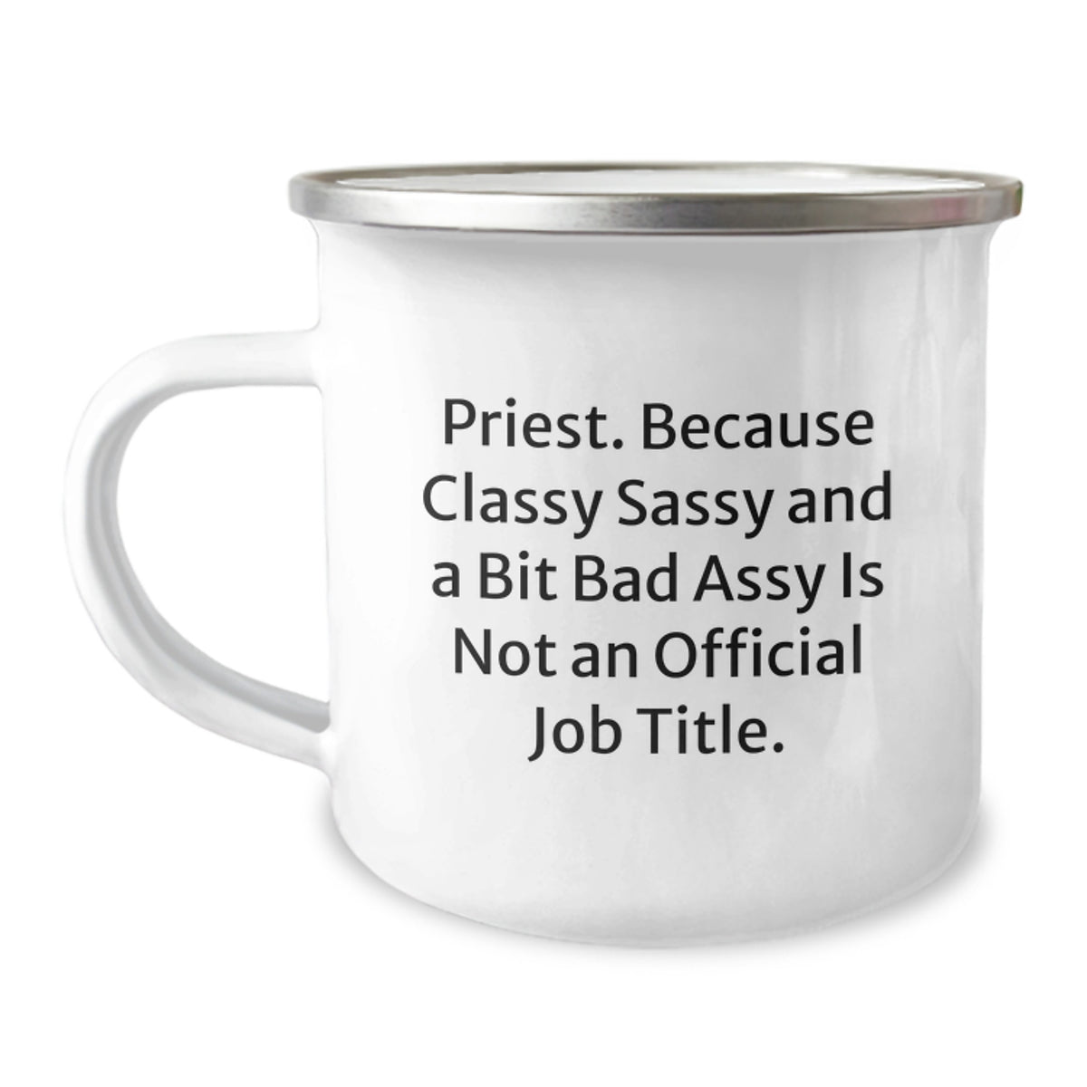 Christmas Gift for Her Priest Camping Mug - Classy, Sassy Humor - Image 1