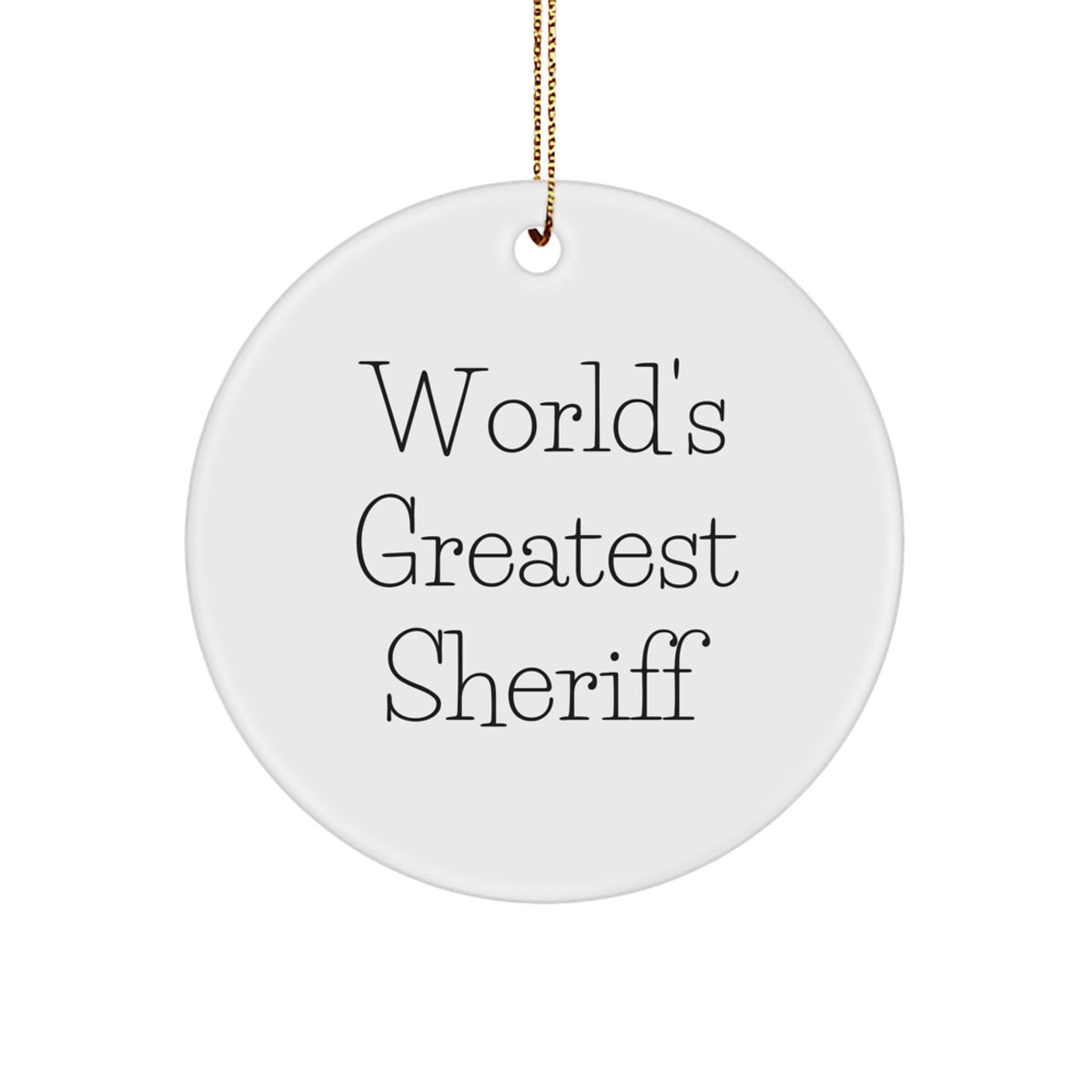 Sheriff Christmas Ornament Gift Favorite for Kids, A Heartfelt 'World's - Image 1
