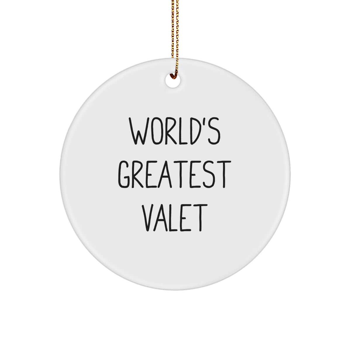 Christmas Gift World's Greatest Valet Christmas Ornament for Him Present - Image 1