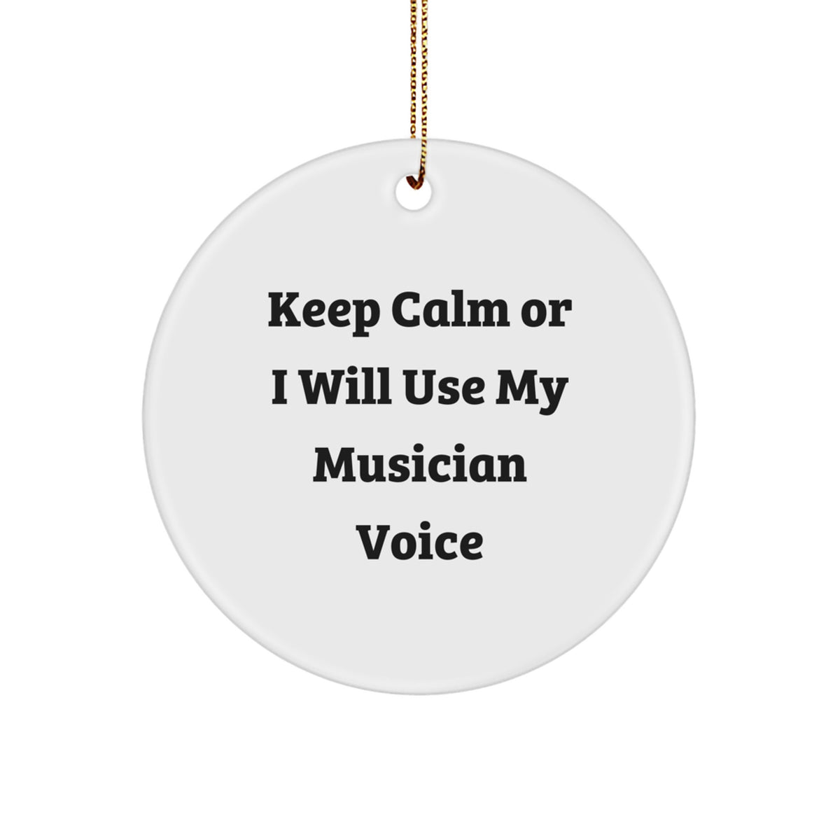 Musician Christmas Ornament Gift for Him - Keep Calm Tone Keepsake - Image 1
