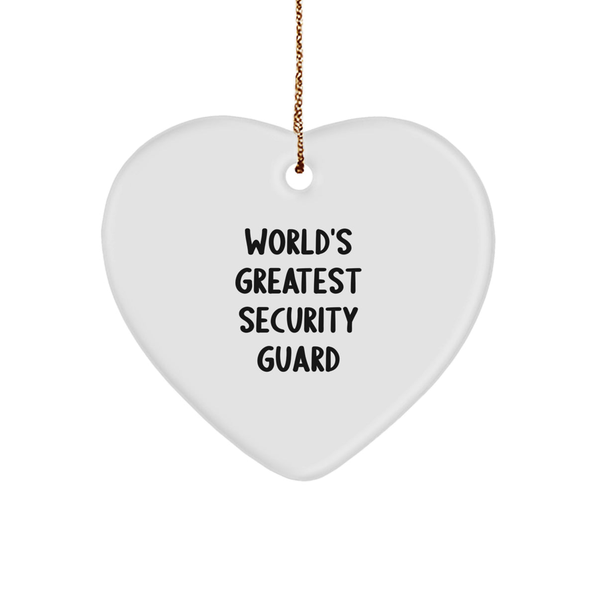 Security Guard Christmas Ornament Gift for Him - World's Greatest - Image 1