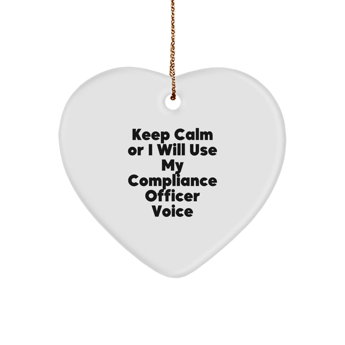 Compliance Officer Christmas Ornament Gift for Him - Keep Calm Keepsake - Image 1