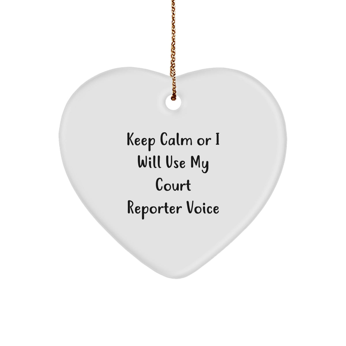 Christmas Ornament Gift for Coworkers Keep Calm Or I Will Use My Court - Image 1