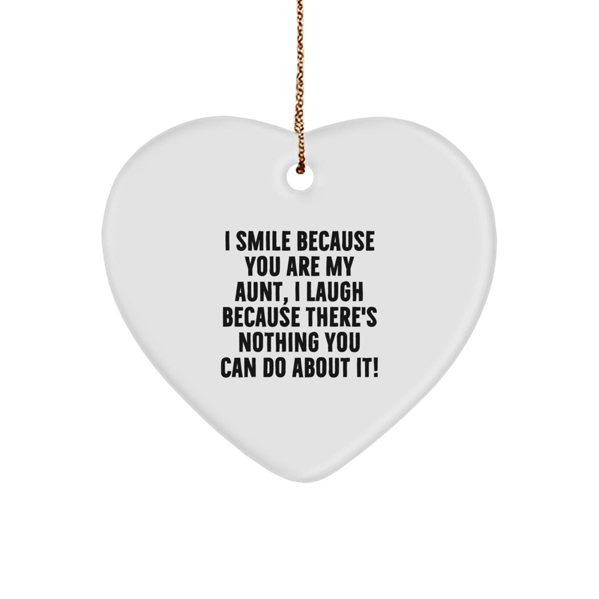 Christmas Ornament Gift for Aunt Playful Saying Present - Image 1