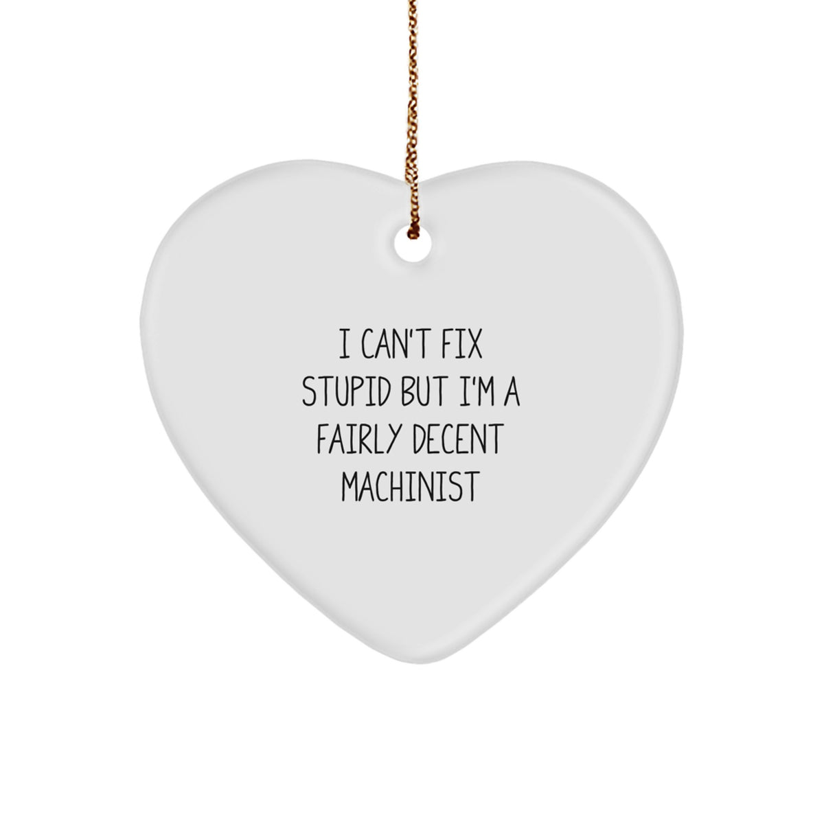 Novelty Machinist Heart Ornament Christmas Gift for Coworkers - Image 1