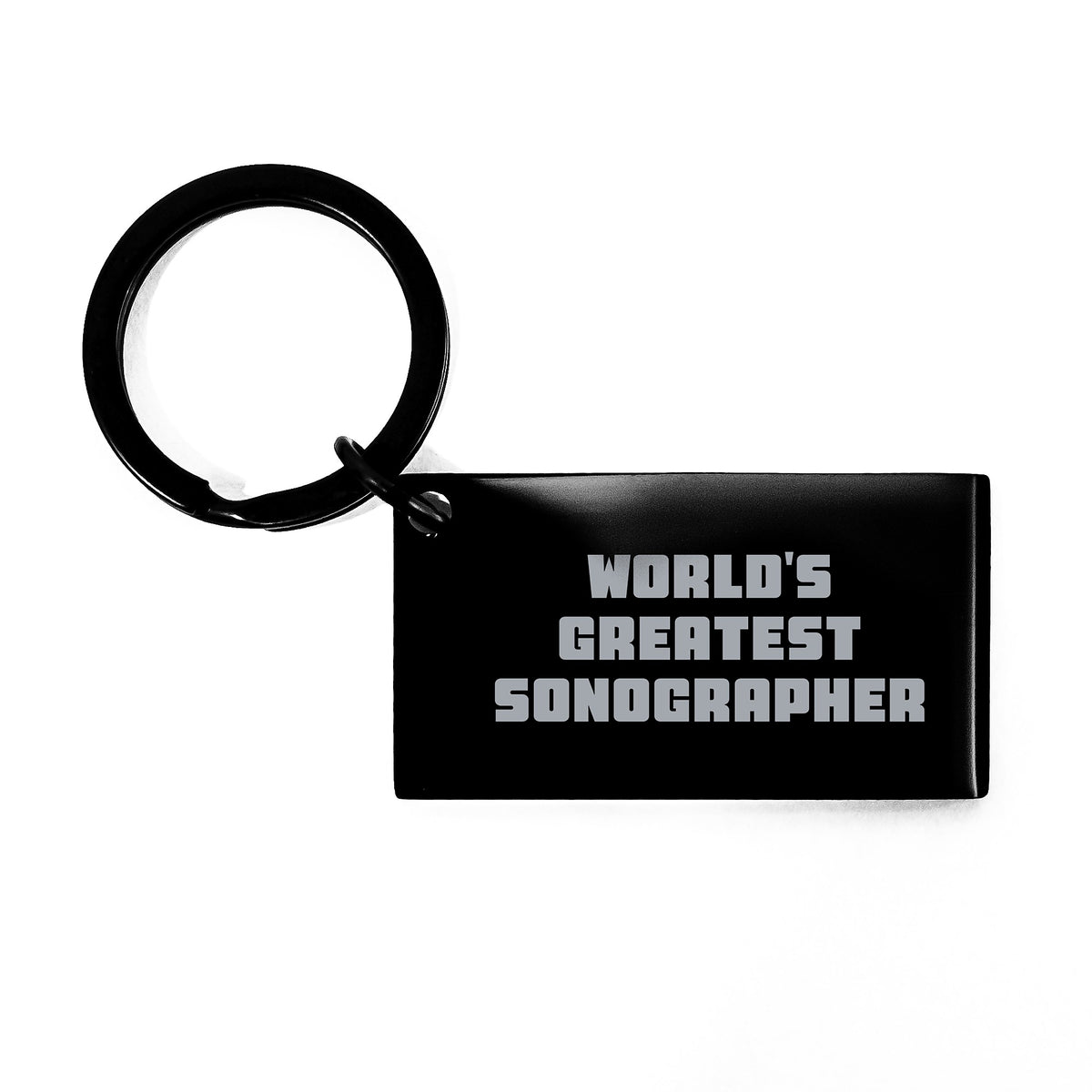 Christmas Gift for Her - Present World's Greatest Sonographer Keychain - Image 1