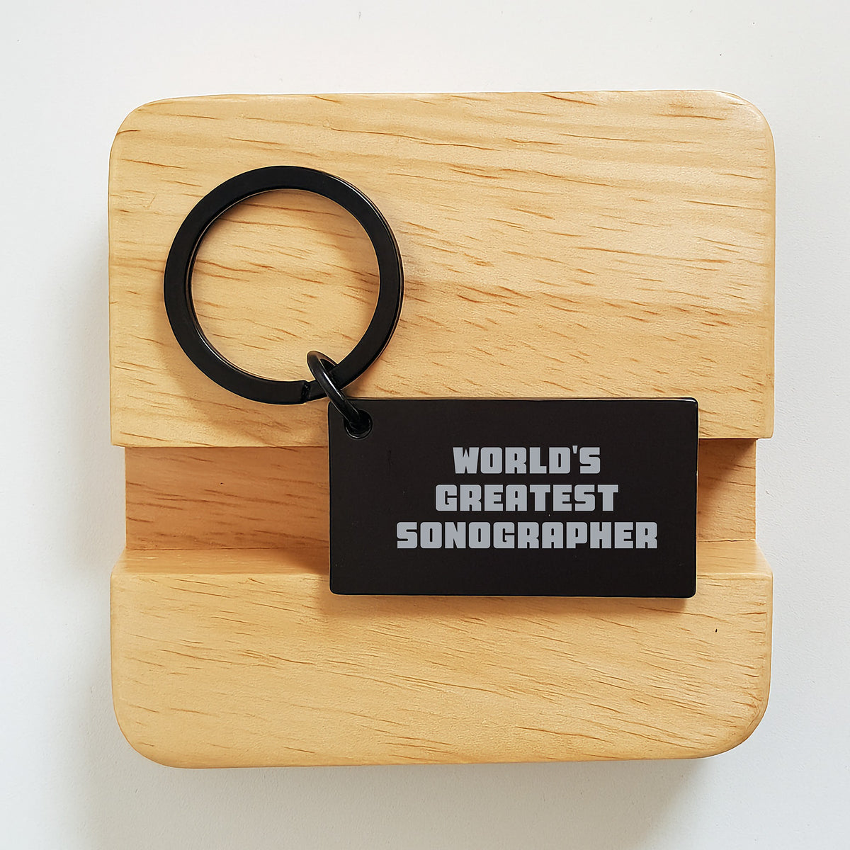 Christmas Gift for Her - Present World's Greatest Sonographer Keychain - Image 2