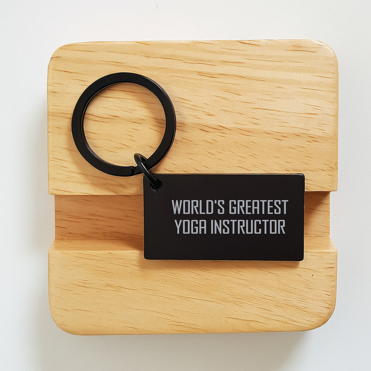 Yoga Instructor Gift for Him World's Greatest Keepsake Keychain - Image 2
