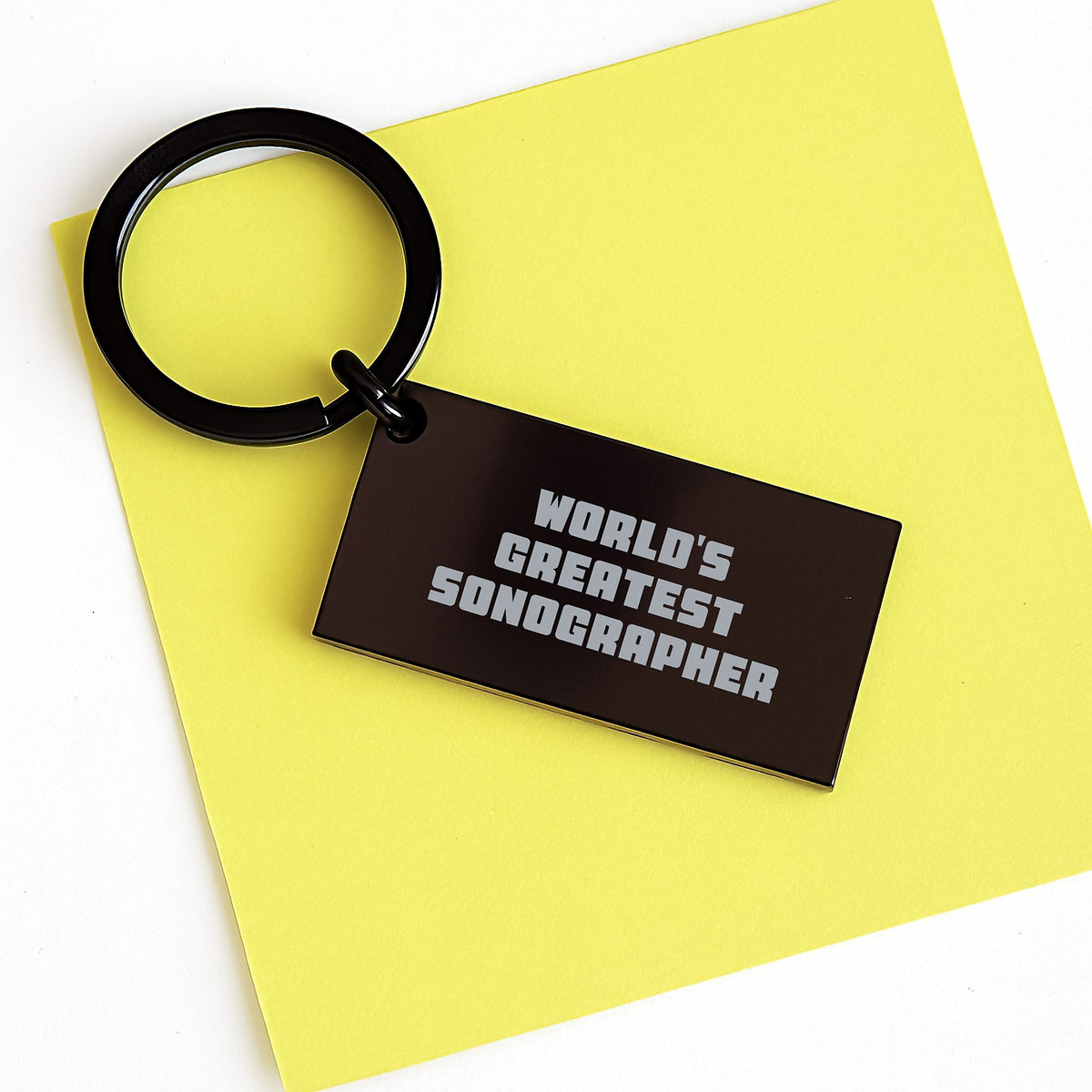 Christmas Gift for Her - Present World's Greatest Sonographer Keychain - Image 3