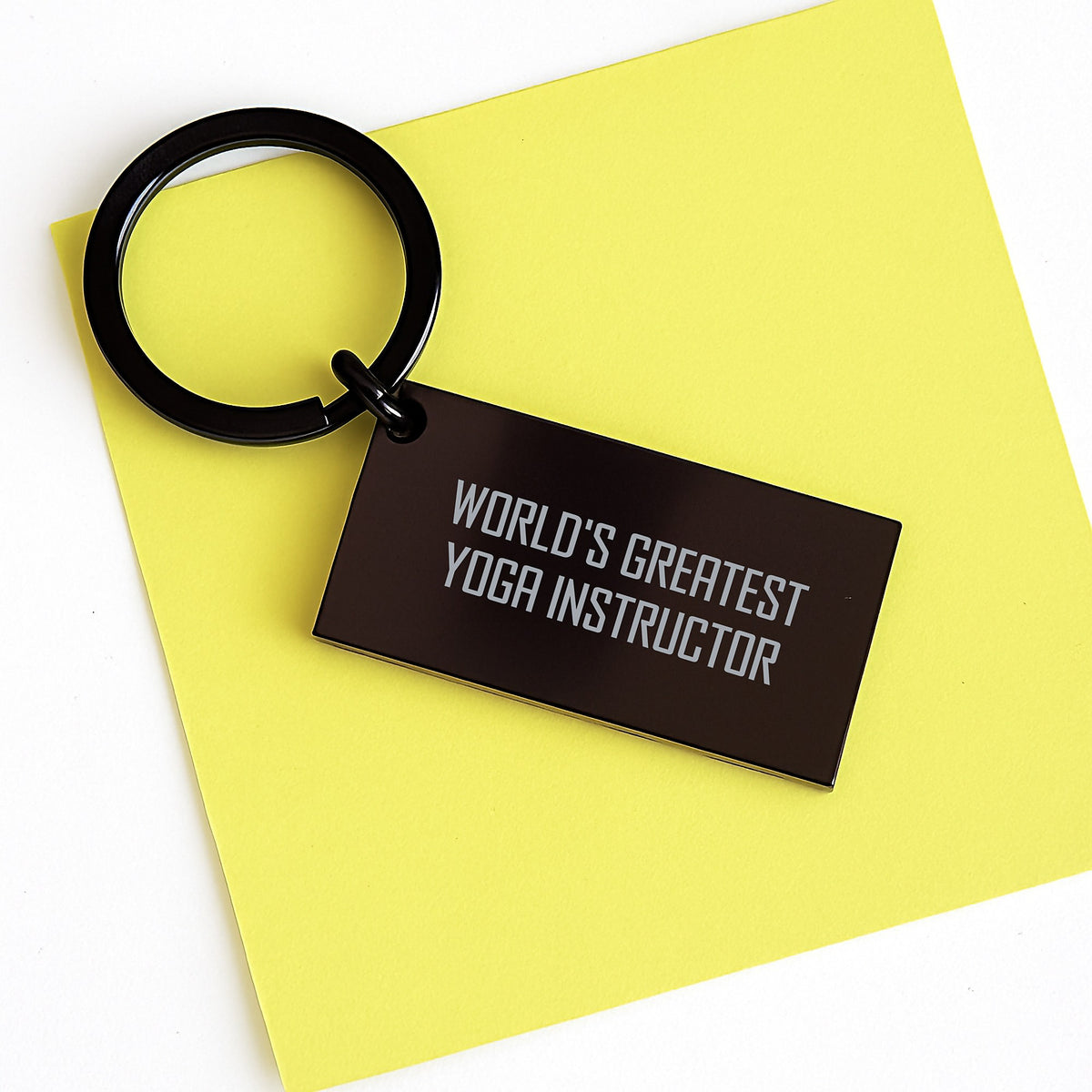 Yoga Instructor Gift for Him World's Greatest Keepsake Keychain - Image 3