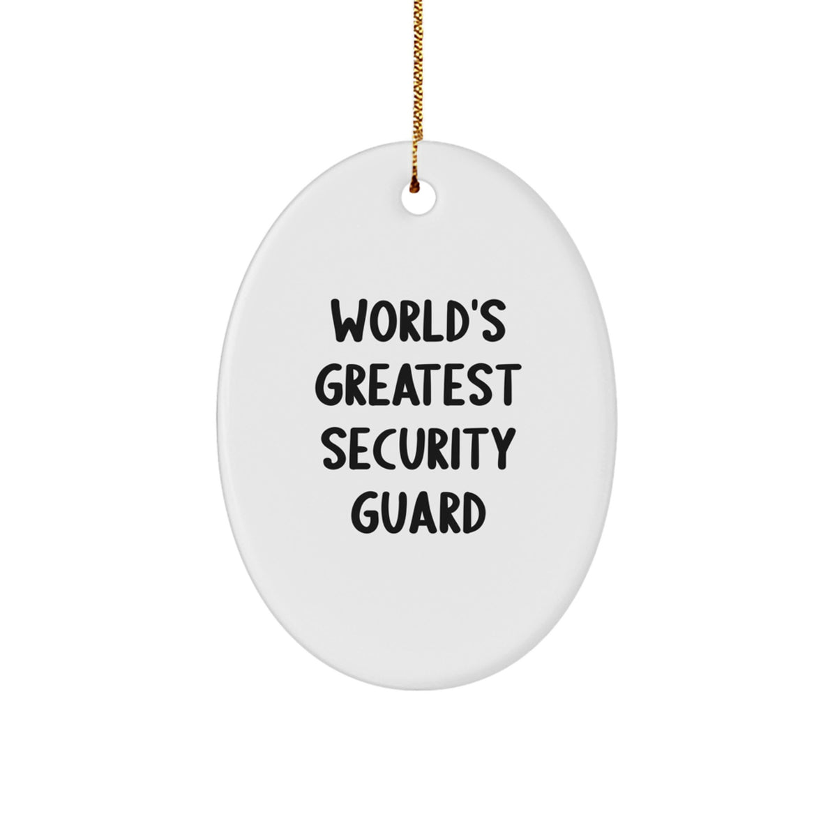 Security Guard Christmas Ornament Gift for Him - World's Greatest - Image 1
