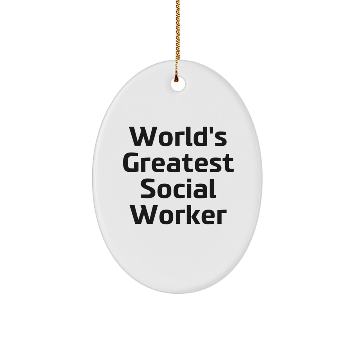 Christmas Ornament Gift World's Greatest Social Worker Idea - Image 1