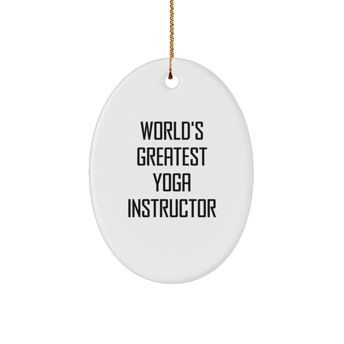 Christmas Gift World's Greatest Yoga Instructor Christmas Ornament - Image 1