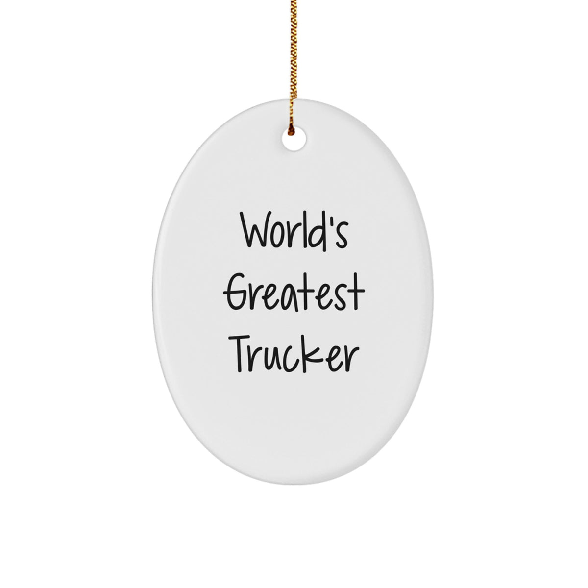 Christmas Gift World's Greatest Trucker Christmas Ornament for Her - Image 1
