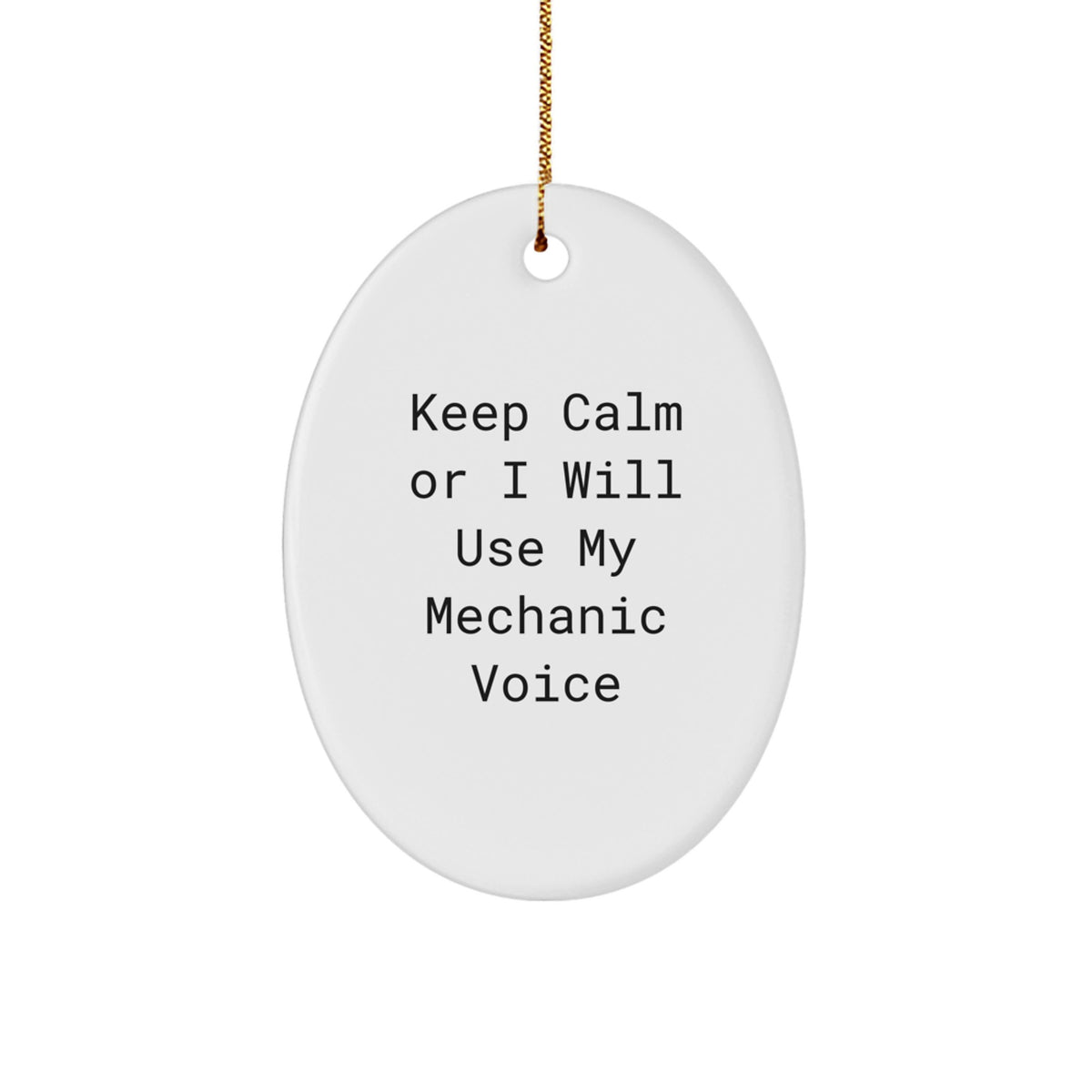 Mechanic Christmas Ornament Gift for Kids - Favorite 'Keep Calm' Quote - Image 1