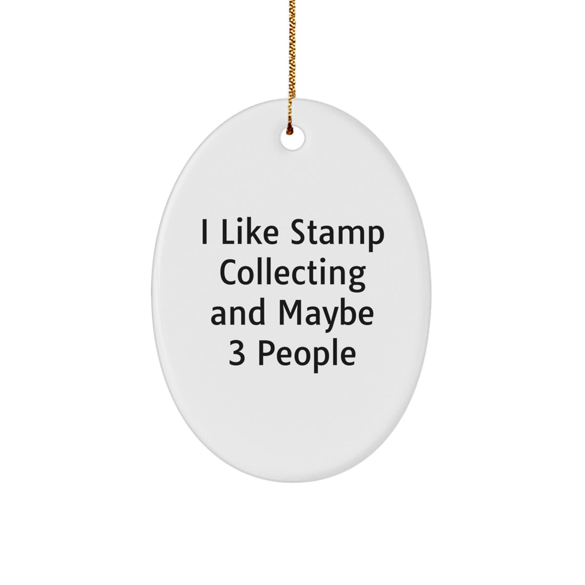 Funny Stamp Collecting Christmas Ornament Gift for Friends, I Like Stamp - Image 1