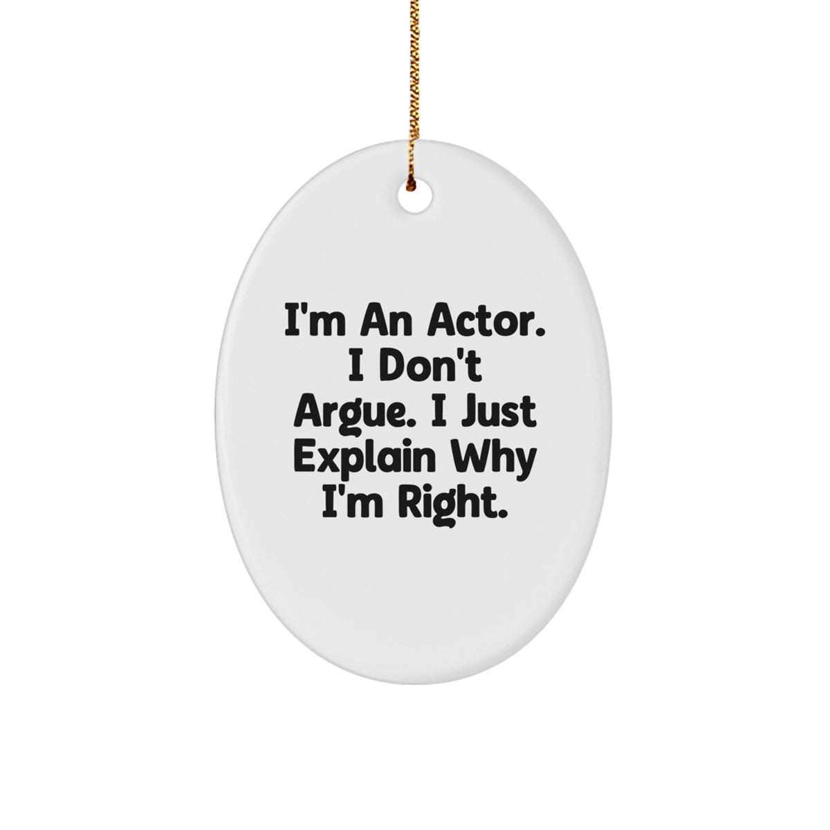 Actor Oval Ornament Christmas Gift for Coworkers Idea - Image 1