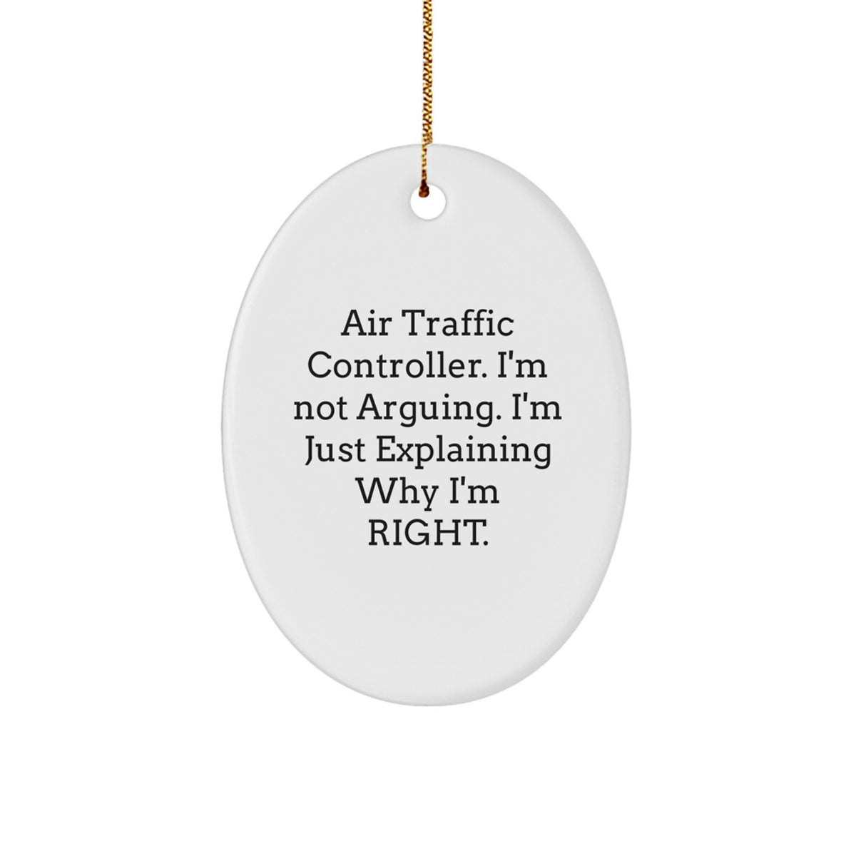 Christmas Ornament Gift for Coworkers - Air Traffic Controller. I'm - Image 1