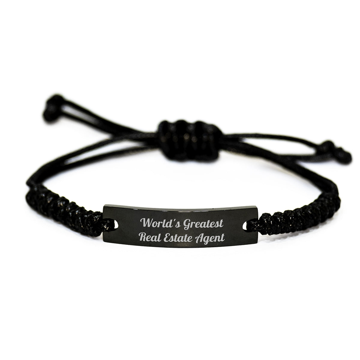 Real Estate Agent Gift for Him - World's Greatest Keepsake Rope Bracelet - Image 1