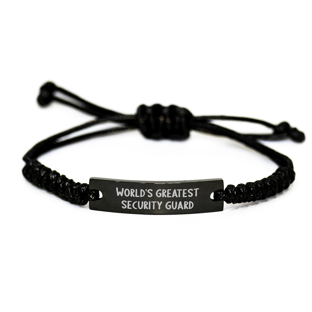 Security Guard Gift for Him - World's Greatest Keepsake Rope Bracelet - Image 1