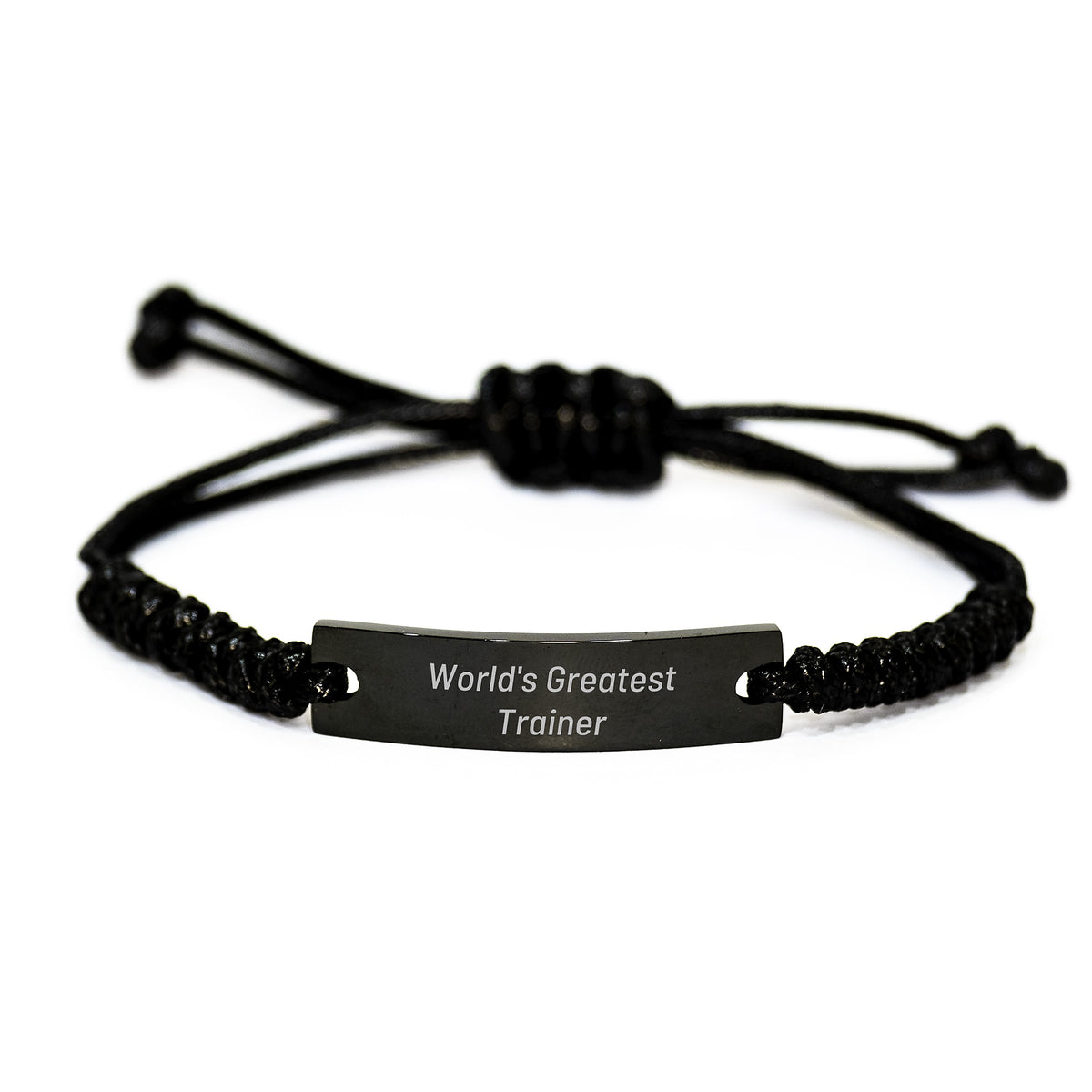 Trainer Gift for Him - World's Greatest Trainer Keepsake Rope Bracelet - Image 1
