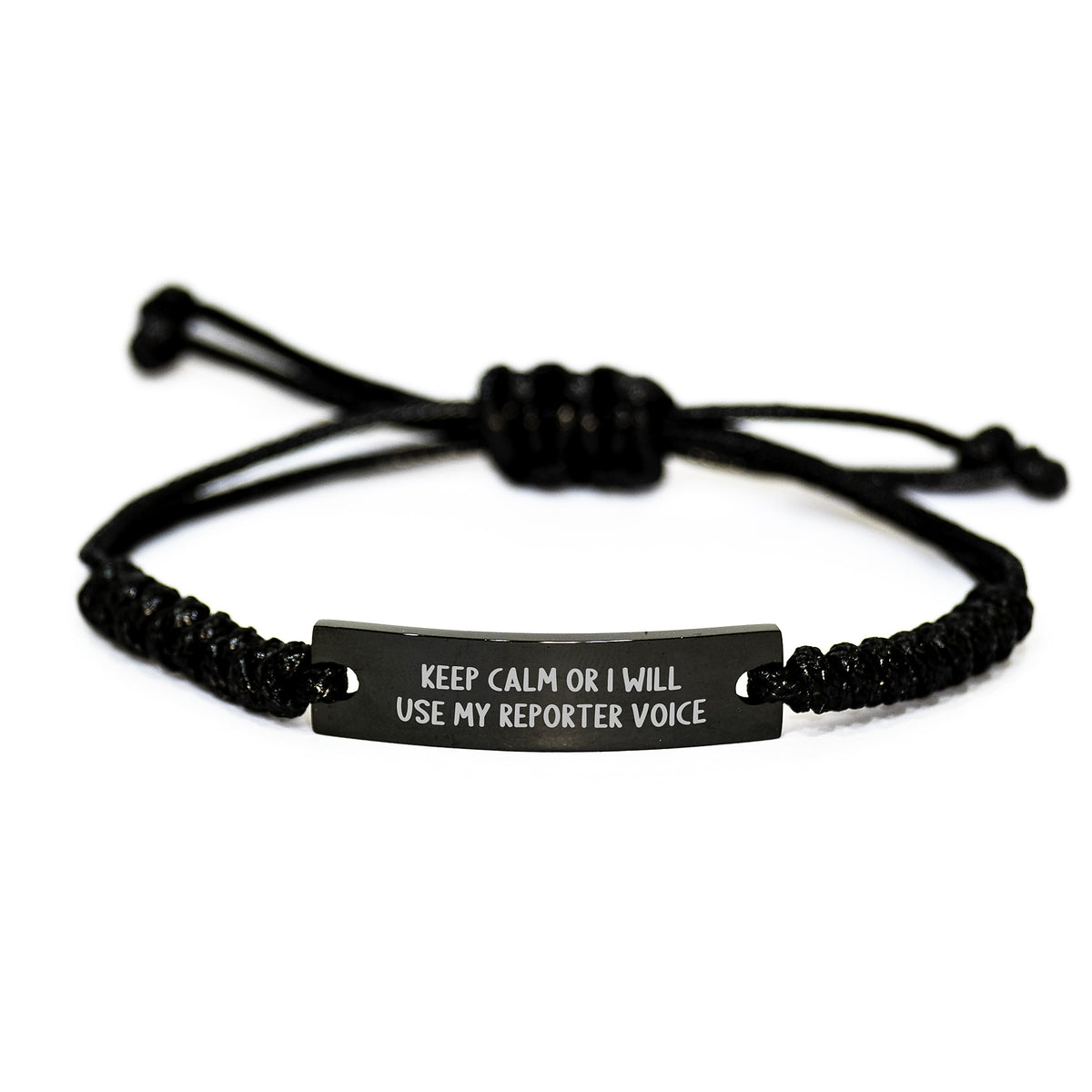 Reporter Keepsake Bracelet Gift for Him - Keep Calm Or I Will Use My - Image 1