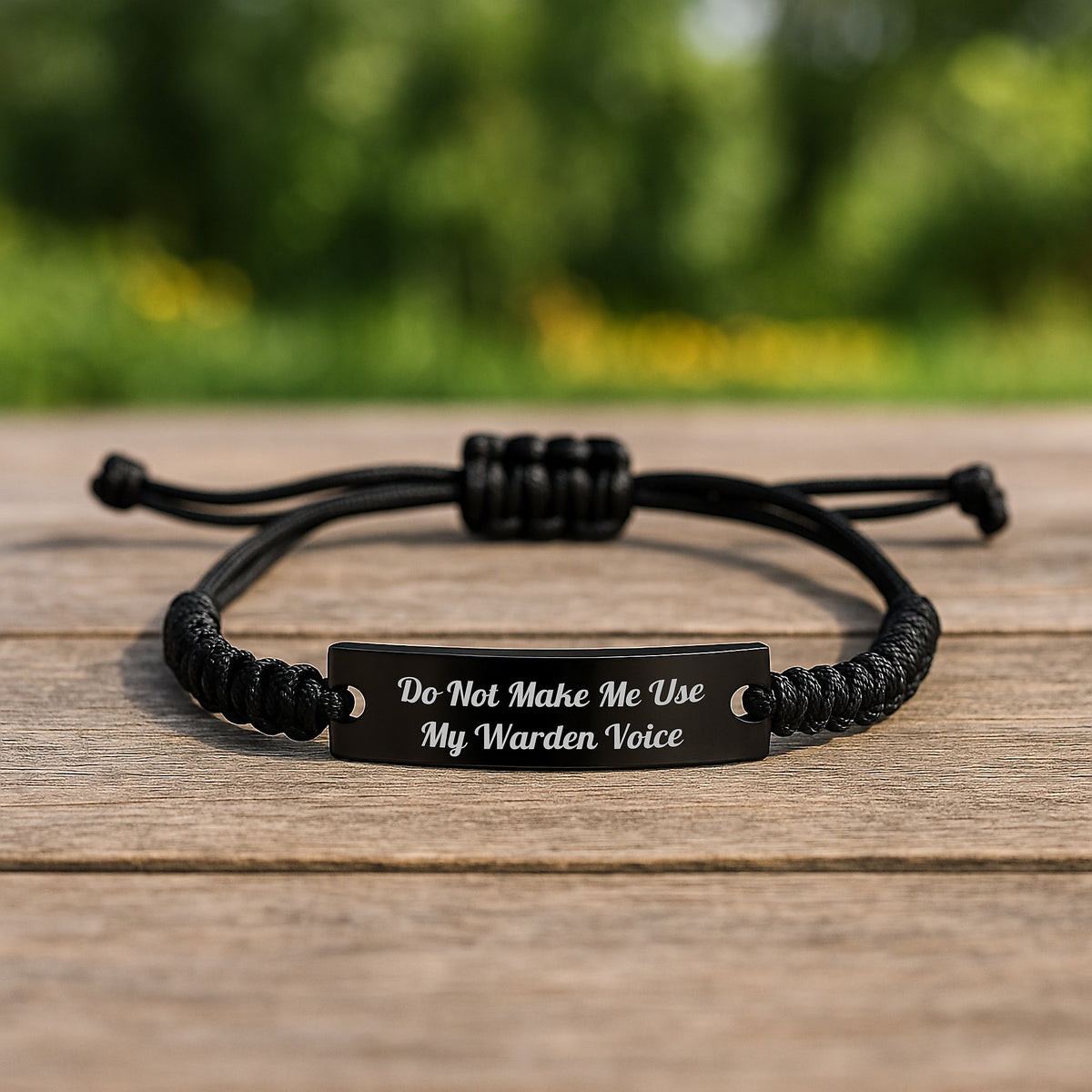 Warden Rope Bracelet Gift for Him - A Stern Reminder Keepsake - Image 2