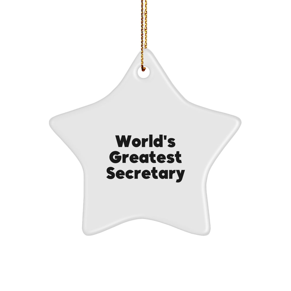 Christmas Gift for Her World's Greatest Secretary Ornament Present - Image 1