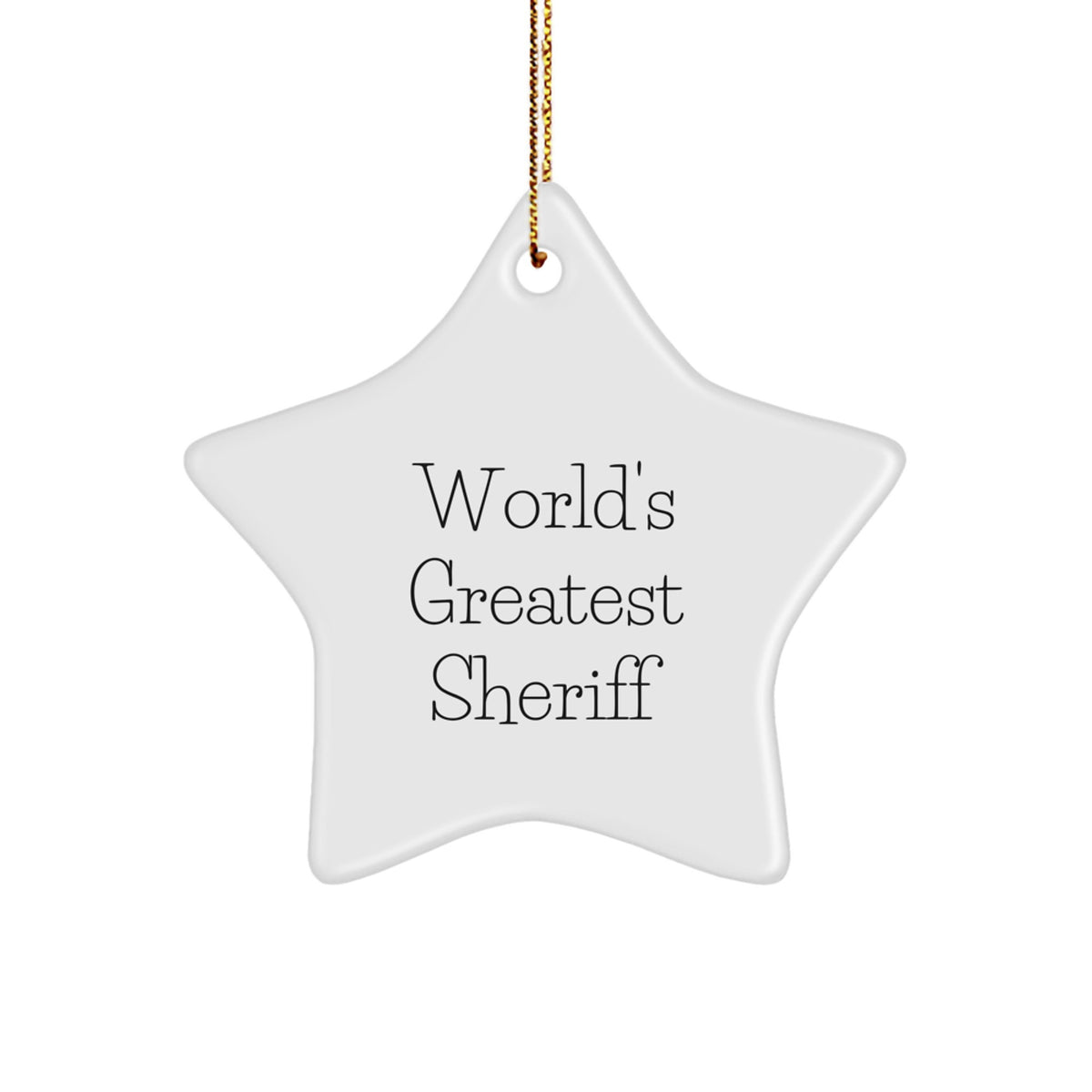 Sheriff Christmas Ornament Gift for Family World's Greatest Sheriff - Image 1