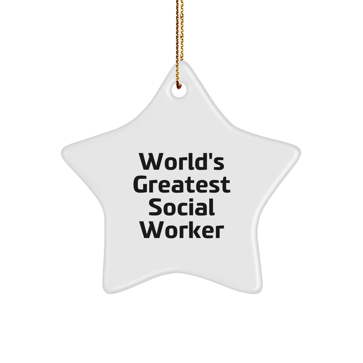 Christmas Ornament Gift World's Greatest Social Worker Idea - Image 1