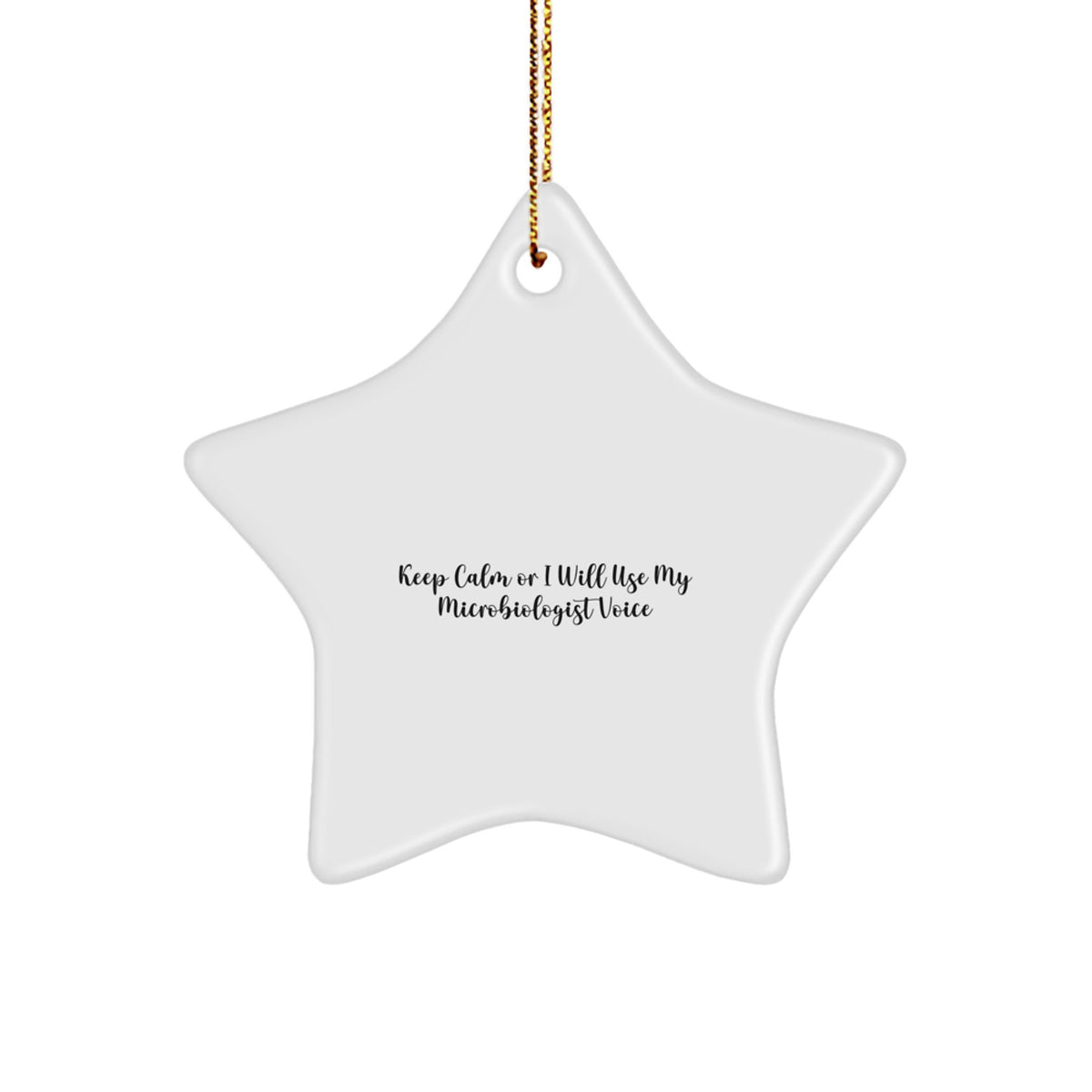 Christmas Ornament Gift for Family Microbiologist Keep Calm Saying - Image 1