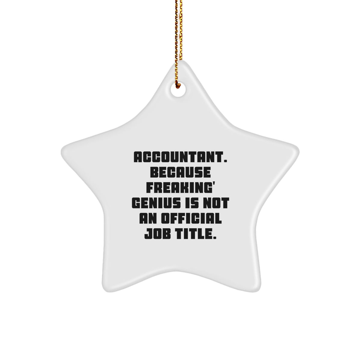 Accountant Christmas Ornament Gift for Family - Freaking Genius Quote - Image 1